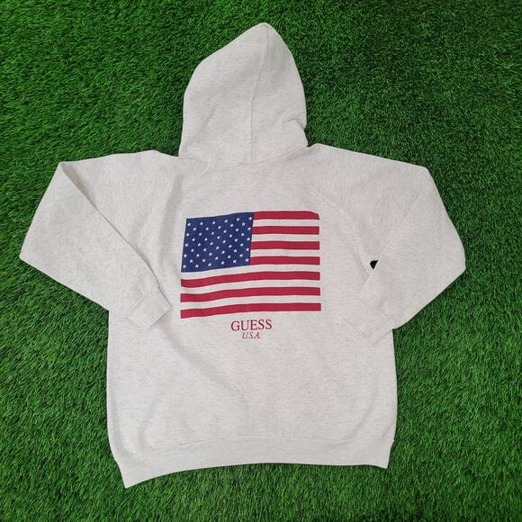 Vintage 90s GUESS Hoodie Women XL 22x23 Georges-Marciano USA - Picture 1 of 16